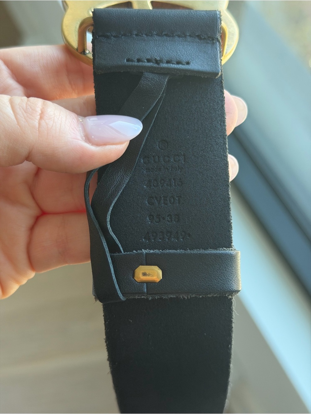 Authentic Gucci GG Marmont Wide Belt – Black Leather Size 95/38 – Made in Italy - Picture 6 of 9